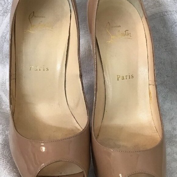 Christian Louboutin Lady Peep Platform Nude Pump - Picture 3 of 12